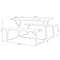 Gardenised Outdoor Woodgrain Picnic Table Set with Metal Frame, Gray QI003911GY - alternate 6